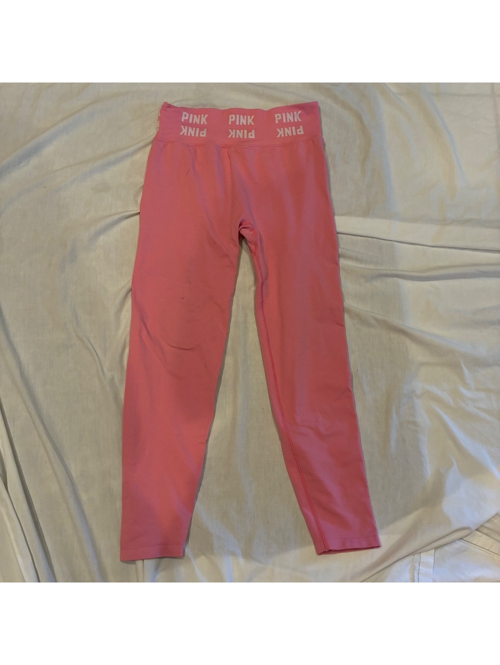 Victoria’s Secret PINK Women's Pink Seamless High Waisted Logo Leggings Size L